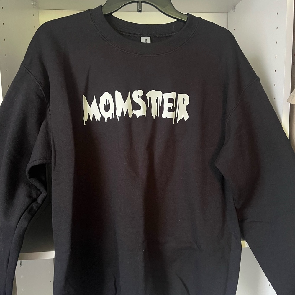 Black Monster Halloween themed Graphic Women's Sweater